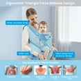 FEBFOXS Baby Carrier Newborn to Toddler, 6in1 Baby Carrier with Hip