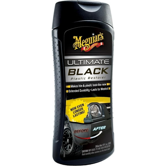 Meguiar's G15812EU Ultimate Black Plastic & Trim Restorer 355ml, 12 Ounces