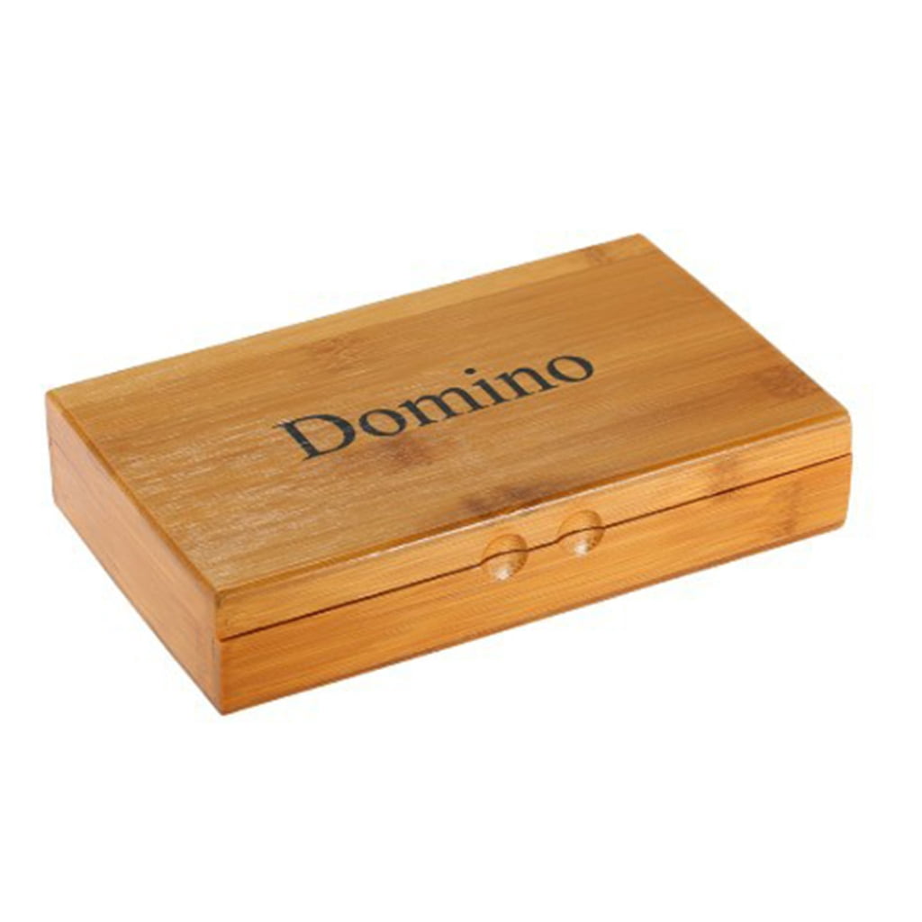 SIEYIO 28Pcs Square Dominoes Board Game with Wood Case Travel Funny Table Game Toy