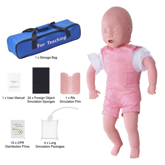 KFFKFF Infant CPR and Heimlich Practice Manikin, Professional Baby Airway Management Training Model for Educational Purposes