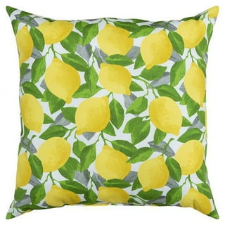 Lemon print cheap outdoor pillow