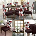 thumbnail image 3 of Red Black Geometric Dining Chair Cover Set of 6,Modern Abstract White Grey Color Stretch Chair Protectors Slipcover,Spandex Kitchen Chair Seat Back Cushion Slip Cover for Dining Room,Party,Hotel, 3 of 6