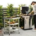 thumbnail image 6 of Dextrus Stainless Steel Table, 30" X 24" Work Table with Wheels, 3 Shelves Metal Table Prep Table for Home Kitchen Restaurant Garage Warehouse Outdoor, 6 of 8
