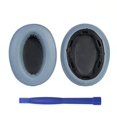thumbnail image 1 of Almohadillas de cuero para los oídos, piezas de reparación para fundas de auriculares WH H910N, color azul, 1 of 5