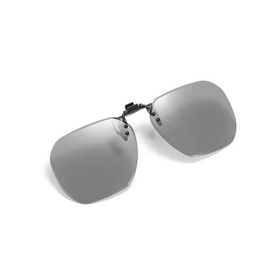 GJX Clip on Sunglasses Flip Up Glasses Polarized Photochromic Large Square Lens Anti Glare Uv400 Goggles Night Vision Yellow Driving Eyepiece