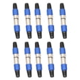 thumbnail image 2 of 10 Pares Switch De Mic XLR 3 Pinzas Conectores De Micrófono Adaptador Durable Hugo XLR Conector de conector de micrófono de 3 pines, 2 of 10