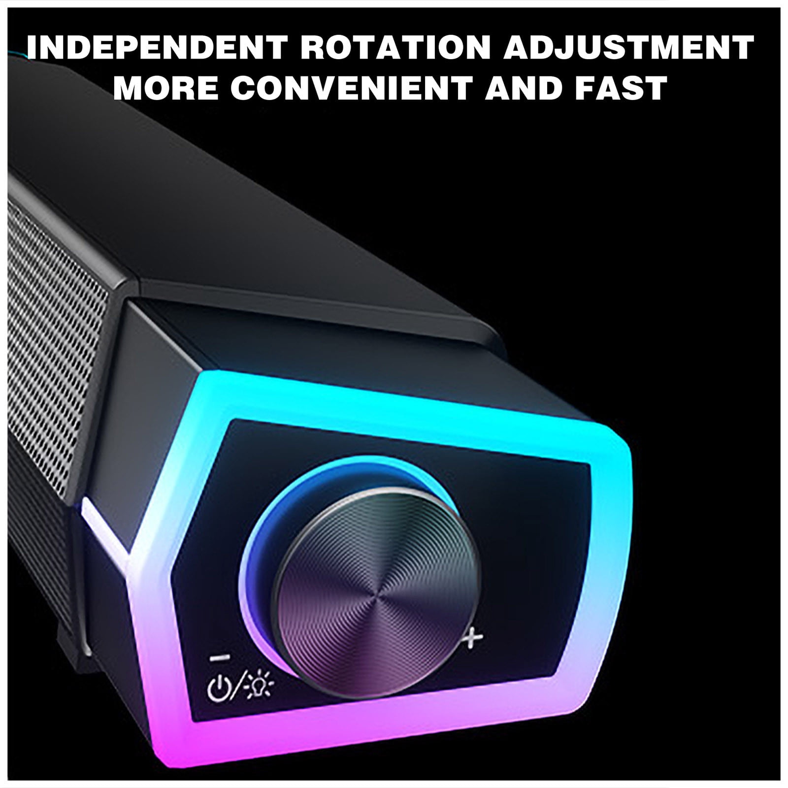 SPOORYYO RGB Surround Sound Bluetooth Speaker with Soundbar, Dual Speakers, Subwoofer, and Cinema-Level Audio Experience