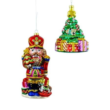 Festive Nutcracker Trimmed Holiday Tree Christmas Ornament 