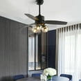 thumbnail image 2 of PEAKORA42" Modern Ceiling Fan Chandelier with Remote Control & 3 Wooden Blades, 2 of 10