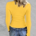 thumbnail image 7 of WTXUE Base Layers Base Layer Women Cold Weather Going Out Tops For Women Fall Long Sleeve Lightweight Tops Ribbed Crew Neck Shirts Winter Trendy Travel Clothes, Yellow XX-Large, 7 of 7