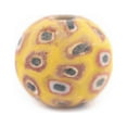 thumbnail image 4 of The Bead Chest Yellow Mosaic Jatim Java Bead (Single Bead, 20mm), 4 of 4