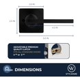 thumbnail image 2 of Stylware Maven Passage Lever Door Lock Screws Included | Reversible Heavy Duty Steel 5 in Matte Black (1 Pack), 2 of 8