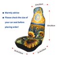 thumbnail image 4 of Sikiie Starry Sky Moon Sunflower Car Seat Protector 2 Pack Car Seat Cushion Mat, Car Seat Covers for SUV, Truck, Van, 4 of 7