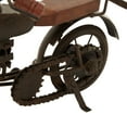 thumbnail image 5 of 12"W, 7"H Brown Metal Motorcycle Sculpture, by DecMode (2 Count), 5 of 10