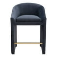 thumbnail image 3 of Emas Counter Stool Midnight Gray Counter Stool, Modern Style, Soft and smooth velvet fabric, Plywood, Indoor Bar, 3 of 7