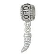 thumbnail image 1 of Delight Jewelry Silvertone Small Crystal Sabre Tooth Lord Guide Me Charm Bead, 1 of 4