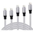 thumbnail image 1 of Cargador rápido para iPhone certificado por Apple MFI Zhivalor paquete de 5 cables trenzados, 1 of 4