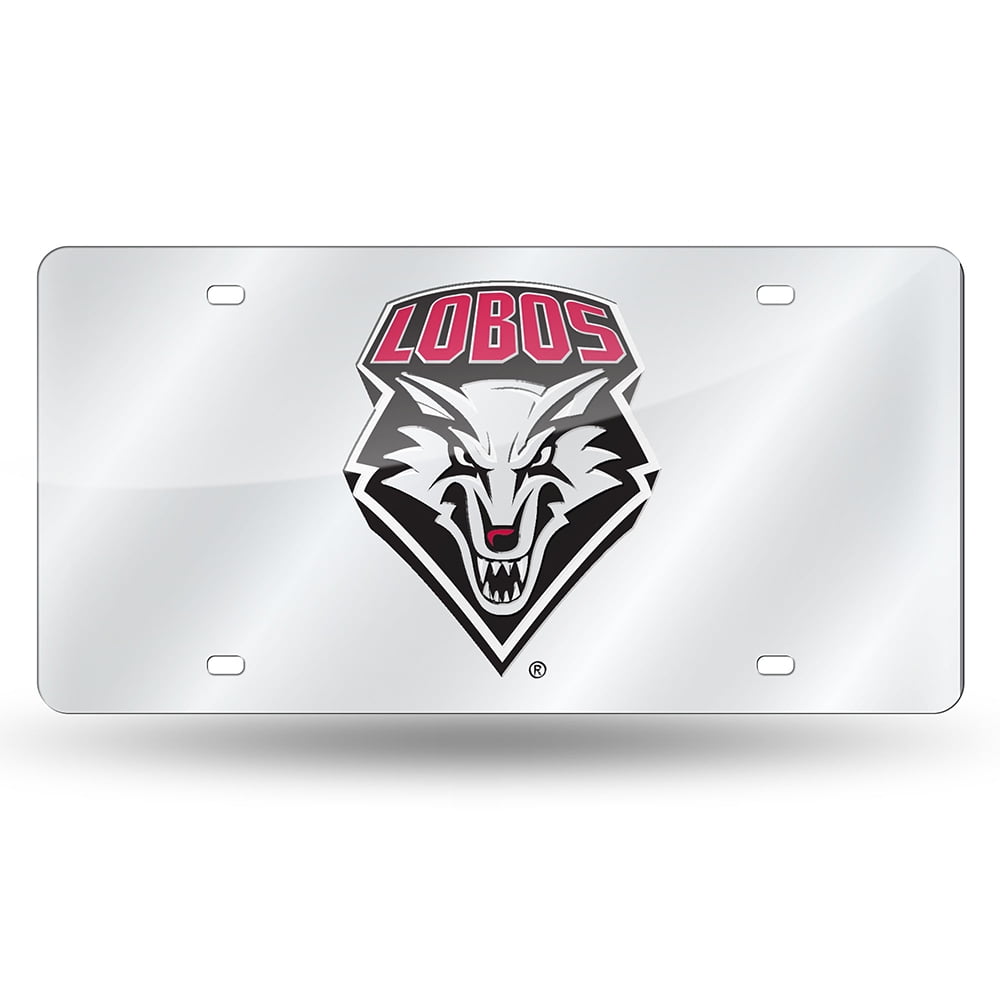 NCAA New Mexico Lobos Laser Inlaid Metal License Plate Tag 