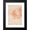 thumbnail image 2 of Hendrik Krock 14x18 Black Modern Framed Museum Art Print Titled - Male Head with Beard and Long Hair (Christ) (1686 - 1738), 2 of 5