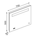 thumbnail image 2 of American Imaginations 28-in. W Rectangle Aluminum Wall Mount LED Backlit Mirror In Aluminum Color AI-28692, 2 of 3