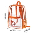 thumbnail image 3 of Tuvgenk Clear Backpack Practical Easy Carry Stadium Backpack PVC Heavy Duty Simple Clean Bag for Stadium Sports Outdoor Activities, 3 of 5