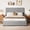 Gray, variant on COFUNOK Twin Platform Bed Frame, Velvet Upholstered Adjustable Headboard, No Box Spring Needed, Easy Assembly, Off-white