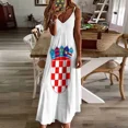 thumbnail image 2 of Croatian Emblem / Flag Sleeveless Dress evening dress women dresses for womens 2025 festival outfit women Dance dresses, 2 of 5