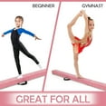 thumbnail image 3 of Spaco 7 Feet Folding Portable Floor Balance Beam with Handles for Gymnasts-Pink, Non Slip Rubber Base, Professional Gymnastics Beam for Home Training, 3 of 7