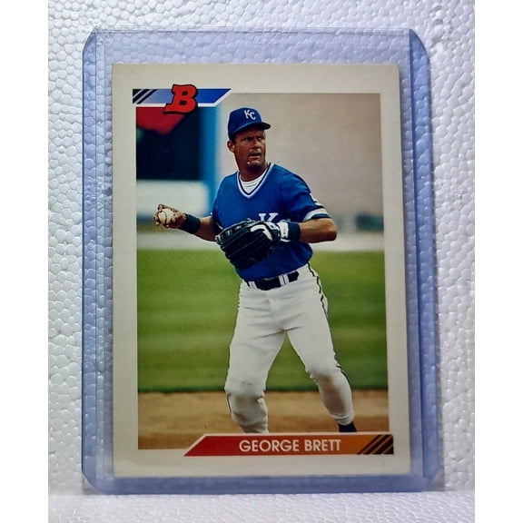 George Brett 1992 Topps Bowman MLB #500 Baseball Card Kansas City Royals