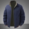 thumbnail image 2 of PNTUTB Jacket for Men Full Zip Stand Collar Long Sleeve Coat Solid Color Casual Comfort Fall Winter Windproof Outwear with Zipper Pocket, 2 of 7