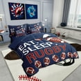 thumbnail image 2 of Erosebridal Rugby Bedding Sets Twin Size , American Football Bed Set, Reversible 7pcs, 2 of 5