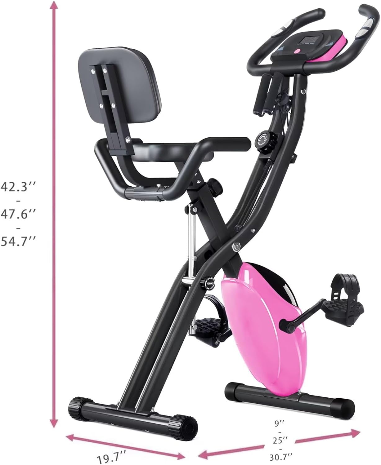 3 in 1 Folding Recumbent Exercise Bike Compact Stationary Bike w LCD Monitor 350 lbs Capacity Walmart