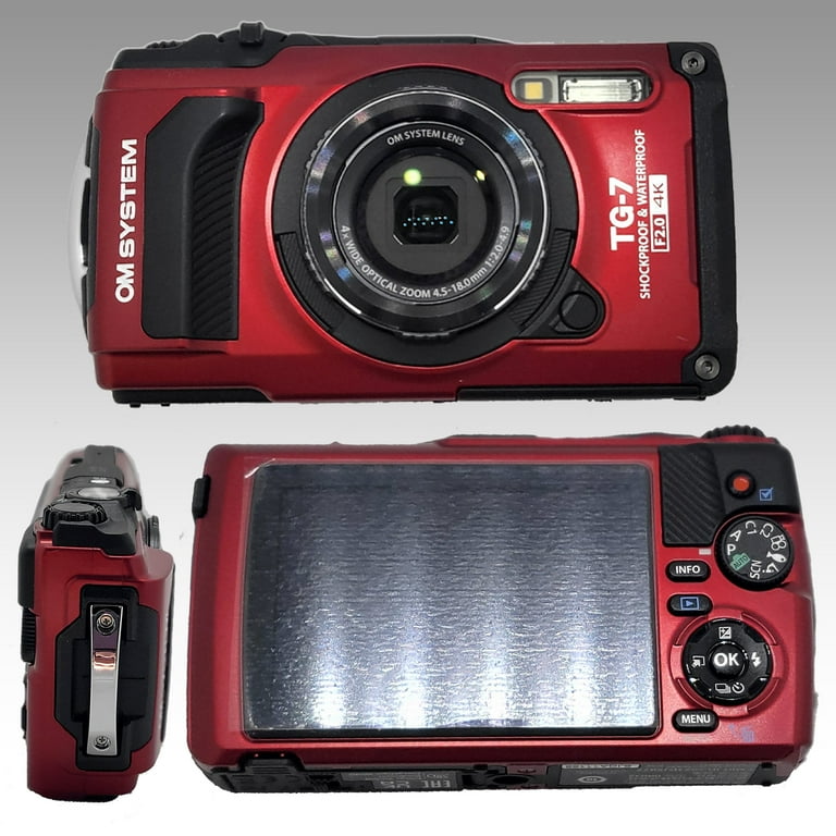 Ultimaxx Tough TG-7 Digital Camera Kit (Red): 64GB Card, 2x