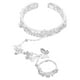 thumbnail image 1 of ColoMX Pulsera de anillo para mujer, pulsera de dedo, joyería de mano encadenada, pulsera de mariposa para niñas, 1 of 8