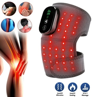 3 in 1 Heated Knee Massager with Vibration, Cordless Rechargeable Heated Knee Warmer Wrap for Shoulder Elbow Knee Pressure Relief