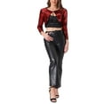 thumbnail image 2 of Chaqueta de lentejuelas de INSPIRE CHIC para mujer, brillante, de fiesta, de manga larga, abierta, corta, tipo shrug, bolero, talla 1 L, 2 of 6