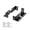T type, variant on Roof Rack Pull Point Mounting Set, Black Slotted Brackets and Silver Eye for Outdoor Cargo Preparation Tasks