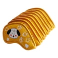 thumbnail image 4 of 9 Unids PU Cuero Golf Iron Headcover Club Head Cover Número 4-9 P a S Manga Wrap para Mujeres Hombres Deportes al aire mayoría de los Amarillo Soledad Cubierta de cabeza de hierros de golf, 4 of 6