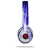 Skin Decal Wrap for Beats Solo 2 and Solo 3 Wireless Headphones Lightning Blue (BEATS NOT INCLUDED) by WraptorSkinz