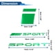 thumbnail image 4 of 1 Juego de Tiras de Decal Cuadradas para Rines Reflectantes Calcomanías Verdes PET, 4 of 6