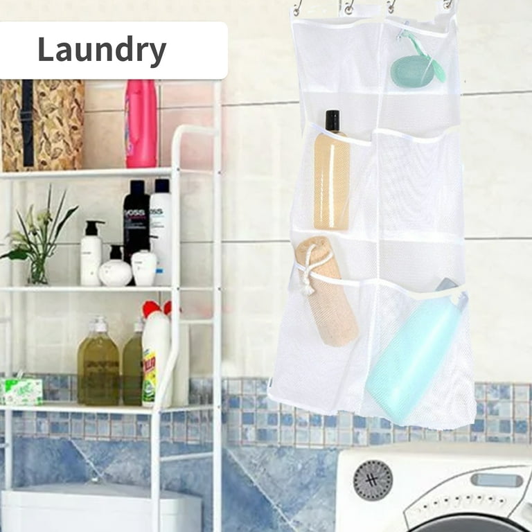 AILIUTOP 2 Pack Mesh Shower Caddy Organizer with 6 Pockets,Rotating Hanger Roll Up Hanging Bathroom Storage Bag for Camper, RV, Gym, Cruise, Size: One Size