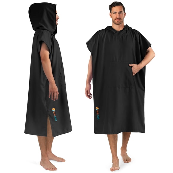 Poncho de surf SUN CUBE de secado rápido con capucha, 112 cm