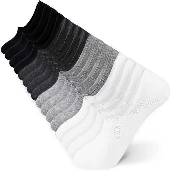 Zhengup 8 Pairs No Show Socks Mens Low Cut Comfy Cotton Invisible Non-Slip Athletic Boat Socks