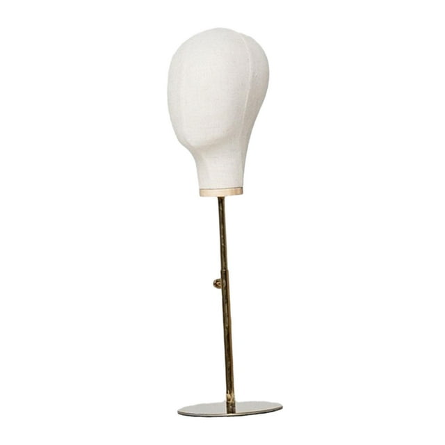 Expositor de pelucas y sombreros, maniquí portátil independiente para peluqueros, estante de almacenamiento para el hogar Base metálica de 60 cm.