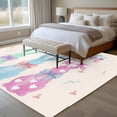 thumbnail image 4 of 5x8 Area Rugs for Living Room, Happy Easter Non Slip Area Rugs for Kitchen Bedroom Entryway, Colorful Bunny Love Heart Rabbits Retro Pink Washable Carpet Runner Rug Floor Mats for Bedroom Home Decor, 4 of 8