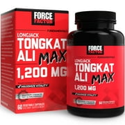 Force Factor Longjack Tongkat Ali Max, 1200mg Tongkat Ali for Men, Boost Libido, Stamina & Performance, Enhanced Absorption, 60 Vegetable Capsules