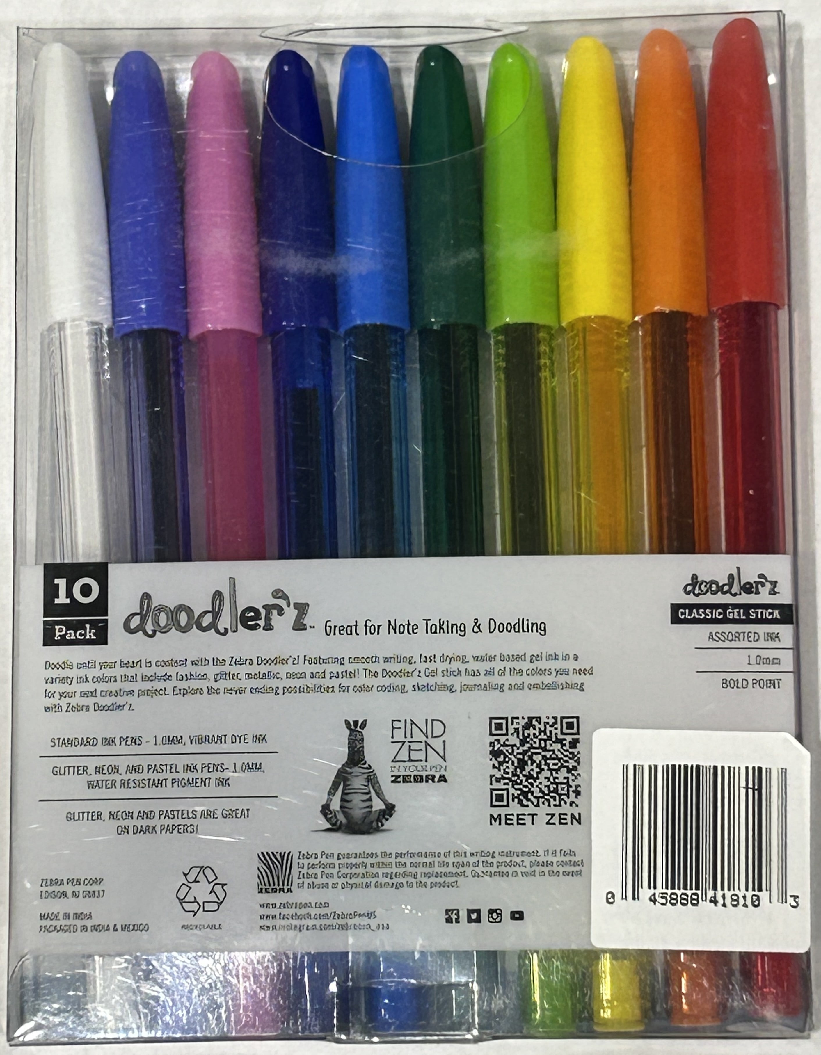 Zebra Pen Doodler'z Gel Stick Pen Set (Pack of 2)