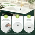 thumbnail image 6 of Euroco 24'' Bathroom Vanity with Top Sink, Modern Bathroom Storage Cabinet with 2 Doors, Single Sink Bathroom Vanity, 6 of 9