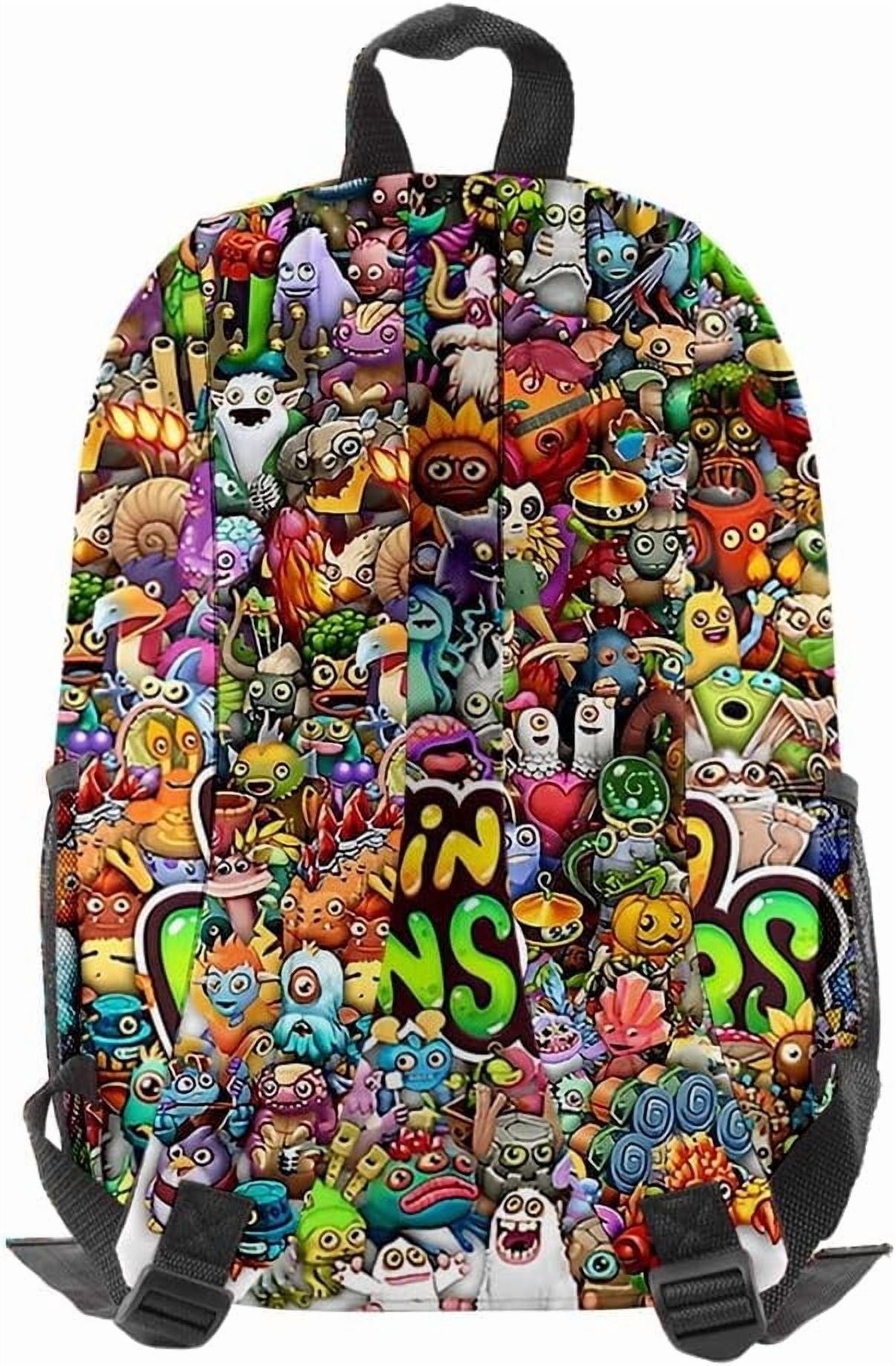 My Singing Monsters Backpack Cartoon Work Sport Hiking Travel Daypack Lightweight Large Capacity Backpack