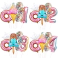 thumbnail image 2 of Globos de aluminio con forma de donut y helado de caramelo con confeti de colores para fiestas de cumpleaños infantiles de 1, 2, 3, 4, 5, 6, 7, 8 y 9 años, decoración para baby shower, 2 of 5